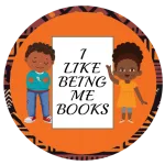 I Like Being Me Books logo showing two children displaying banner.
